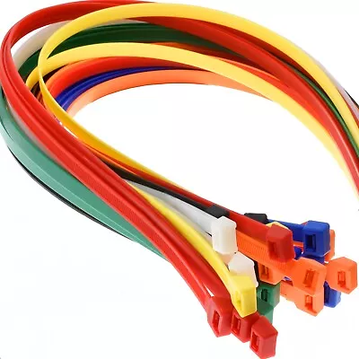 EXTRA LONG - HUGE CABLE TIES 78CM Large Thick Nylon Zip Tie Wraps - ALL COLOURS • £7.98