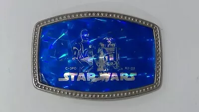 1970'S Vintage Star Wars C-3PO/R2-D2 BLUE PRISM Belt Buckle • $19