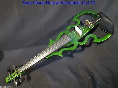 Beautiful Solid Wood  Streamline Electric Violin 4/4 green Electric Violin  • $301.81