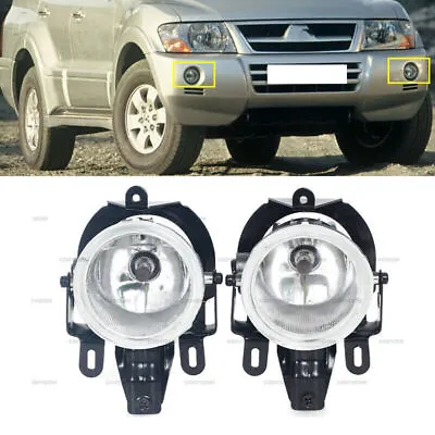 Pair For Pajero Montero 2003-2006 Front Bumper Fog Lights Clear Driving Lamps • $59.80