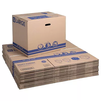 Large Recycled Moving Storage Boxes 24 In.  X 16 In.  X 19 In. Kraft 25 Count • $77.25