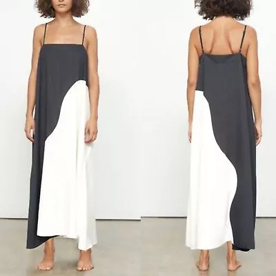 Mara Hoffman Large Philomena Two Tone Cotton Dress Yin Yang Flowy Maxi • $265