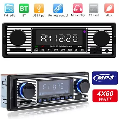 Single Din Car Radio Stereo Bluetooth Head Unit MP3 Player In-dash USB/TF/FM/AUX • $18.79