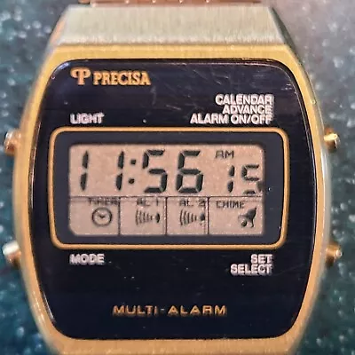 Vintage Precisa LCD Multi Alarm / Multi-function Digital Watch Working!!! • $69.95