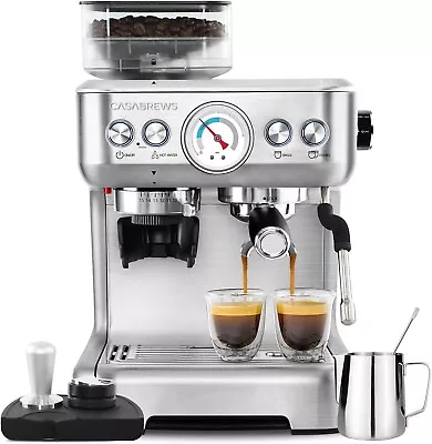 Espresso Machine With Grinderwith Milk Frother Steam WandRemovable Water Tank • $199.98