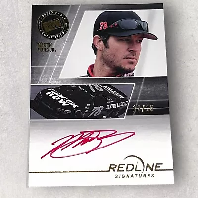 Martin Truex Jr REDLINE PRESS PASS AUTHENTICS VINTAGE Signed Card RARE #13/25 • $9.99