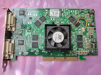 RARE Matrox Parhelia-512 (PH-A256) 256MB DDR AGP 4x/8x TESTED OK (Fan Buzzes) • $149