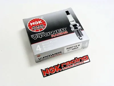 Qty 4 Ngk R5671a-8 4554 V Power Racing Turbo Nitrous Spark Plugs Kit Pack • $19.95