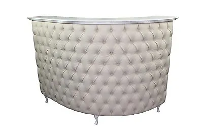 Curved L Shape Reception Desk With Padded Front - Other Colours Available  • £995