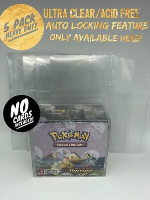 Pokemon Booster Box Plastic Protector Case 1  3 Or 5 Pack (Heavy Duty) • $24.95