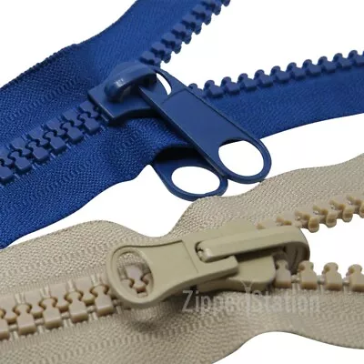 £25.40 • Buy Chunky Plastic Continuous #10 Zipper - Twin Reversible Sliders - Marine Use