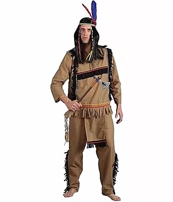 Adult BRAVE INDIAN WARRIOR Wild West Western Fancy Dress Costume Mens Tomahawk • £9.95