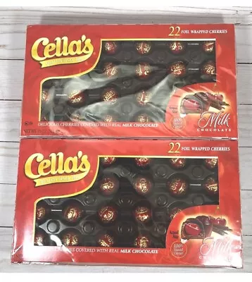 Cella's 44 Foil Wrapped Milk Chocolate Covered Cherries Candy 2 Boxes • $19.50