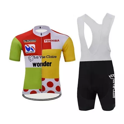 WONDER LA VIE CLAIRE Cycling Jersey Bib Shorts Set Cycling Jersey Top Suit • $31.81