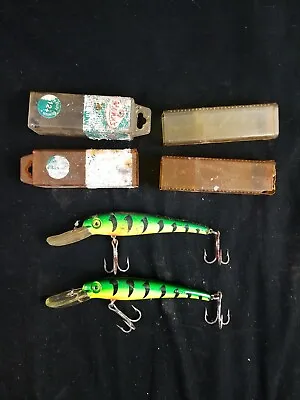 2 Vintage Manns Magnum S-12 Heavy Duty Trolling Fishing Lure Fire Tiger • $15.98