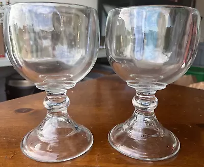 Thick Beer Glass Vintage Schooner Ice Cream Goblet Glass 7  Tall  Made In Mexico • $20.50