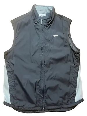 Reebok Medium Layering Vest With Full Zipper Mesh Back & Pockets Black/Grey • $12.99