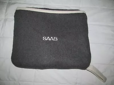 SAAB Auto Soft Fleece Travel Car Stadium Picnic Blanket Foldable Pouch • $22