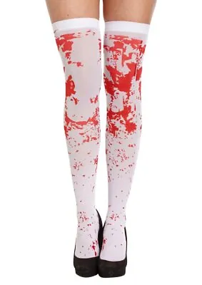 Adult Halloween Bloody Hold Up Stockings - Decoration Costume Fancy Dress Scary • £2.99