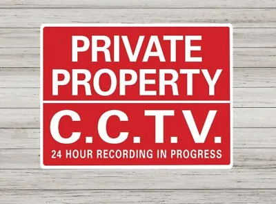 Metal Signs Private Property CCTV Sign Health And Safety Metal Sign Plaque Tin  • £4.75