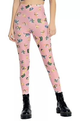 Blackmilk Cat Sushi HWMF Leggings Medium Pink All Over Print Limited Stretch • $85