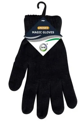 Unisex Magic Gloves Adult Warm Gloves Winter Men's/Women's Gloves Plain Black • £2.51