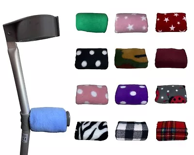 Crutch Handle Covers Padded Foam Pads Fleece Adult Crutches Various Colours • £5.95