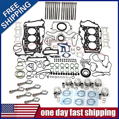 Engine Overhaul Gasket Kit/ConRod/Piston/Head Bolt For AUDI A4 A5 A6 Q5 Q7 3.0L • $255.20