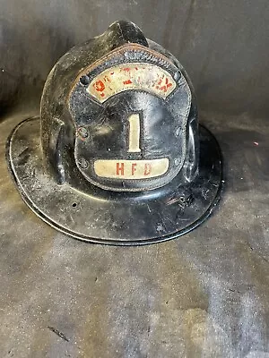 Vintage MSA Fire Helmet W Leather Badge Phoenix Hollidaysburg PA Fire Dept ! • $39.99