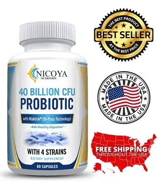 Probiotics 40 Billion CFU's Digestive Immune Health Gas Bloating Supplement • $15