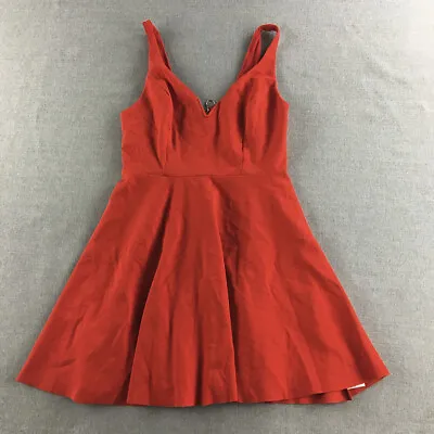 Urban Outfitters Womens Top Size 10 Red Pleated Sleeveless A-Line Blouse • $13.98