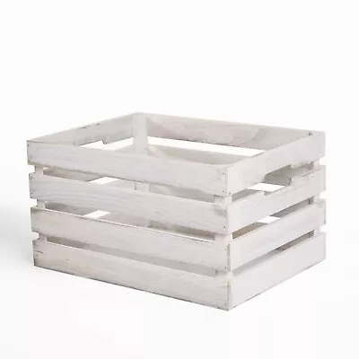 £13.99 • Buy Wooden Fruit Apple Crate Shelf Basket Storage Box Shop Display Christmas Hampers