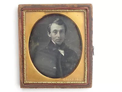 1/6th Plate Daguerreotype Distinguished Gentleman Photograph J. Stimpson - PH0 • $79.95