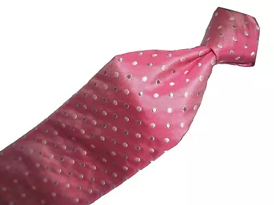 Pal Zileri Hot Pink Polka Dots Woven Silk Tie 58 L X 3.5 W • $25.35