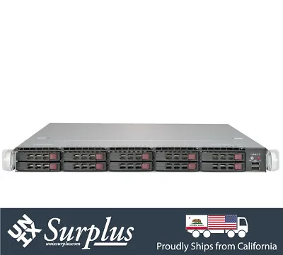 1U Supermicro Server 10 Bay 2x Intel Xeon 3.3Ghz 8C 128GB RAM 480GB SSD 2x 10GBE • $297