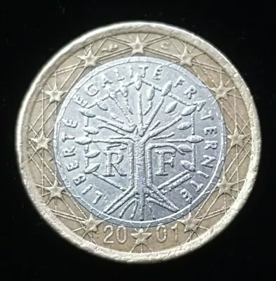 1 Euro Coins France 2001  Tree Of Freedom  • £2.11