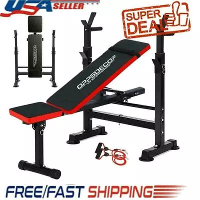 Adjustable Folding Multi-Function Weight Bench Full Body Workout Strength M 07 • $36.99