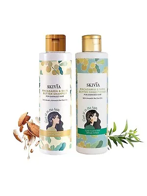 Skivia Macadamia & Shea Butter Shampoo & Conditioner Each 200ml Set Of 2 • £35.88