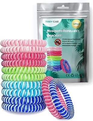 Midge & Mosquito Repellent Bracelet 12 Pack PandyCare Bands Adult And  Children • £14.99