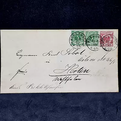 Germany 1892 - Deutsches Reich - Letter Cover - Used 3 Stamps • $37.77