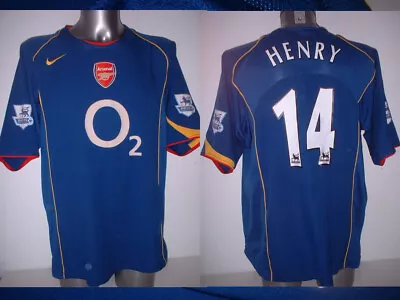 Arsenal Nike Thierry Henry XXL 05/06 Soccer Shirt Jersey Top Trikot Vintage Rare • £84.99