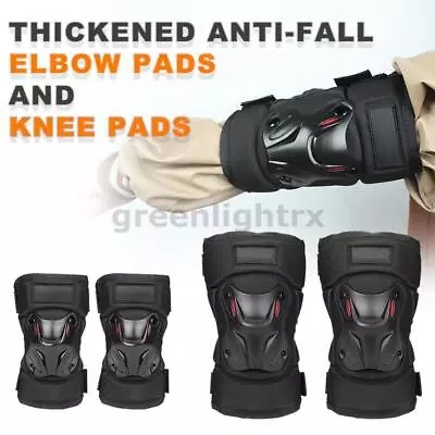 Motorcycle Knee Elbow Pads Shin Armor Dirt Bike BMX Motocross Guards Protector • $16.78