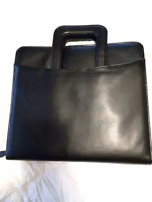 Franklin Covey Zip Portfolio Brief Case Binder Planner 2 Handle Black 12  X 13  • $25.99