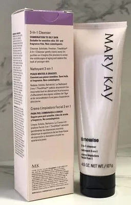 Mary Kay TimeWise 3-in-1 Cleanser Combination To Oily Skin 4.5 Oz NIB (2 Total) • $8.78