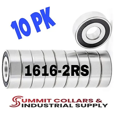 1616-2rs (10) Sealed Ball Bearing 1/2 Id X 1-1/8 Od X 3/8 Wide  • $12.29