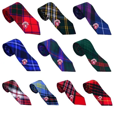 Men's Scottish Neck Ties For Kilt Various Clan Tartan Acrylic Wool/Kilt Neck Tie • £10.99