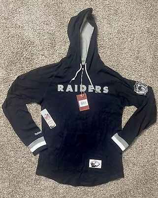 MITCHELL & NESS NFL Oakland Raiders Hoodie Long Sleeve Shirt Size Medium • $69.82