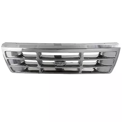 Grille For 1992-1996 Ford F-150 92-97 Ford F-350 Chrome Shell And Gray Insert • $68.62