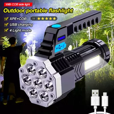 La Mejor Linterna Recargable Lampara De Alta Potencia Luz LED Iluminacion 4 Mode • $15.99