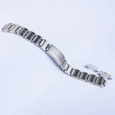 19mm Vintage Silver Steel Watchband Bracelet For Seiko Pogue 6139-6002 Chrono • $24.68